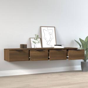 Nástenné skrinky 2 ks hnedý dub 68x30x20 cm spracované drevo