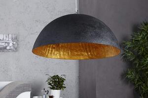 Čierno-zlatá závesná lampa Glow Ø 50 cm »
