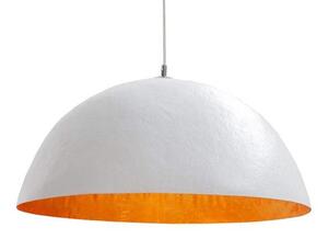Bielo-zlatá závesná lampa Glow Ø 50 cm »