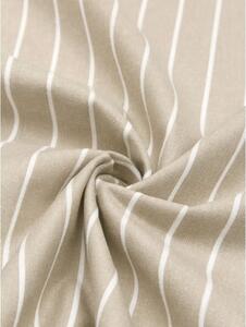 Bielo-béžové flanelové obliečky na jednolôžko Westwing Collection Talin, 135 x 200 cm