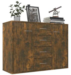 Komoda dymový dub 88x30x65 cm spracované drevo