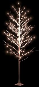LED strom s dizajnom bielej brezy 240 teplých bielych LED 300cm