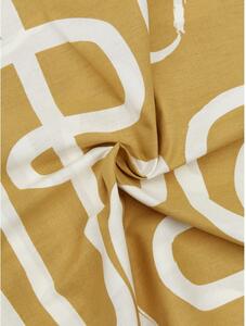 Žlté obliečky na jednolôžko z bavlneného perkálu Westwing Collection, 155 x 220 cm