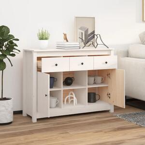 Komoda biela 100x35x74,5 cm borovicový masív