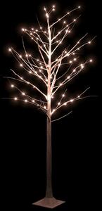 LED strom s dizajnom bielej brezy 128 teplých bielych LED 220cm