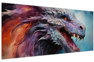 Obraz - Ilustrácia draka (120x50 cm)