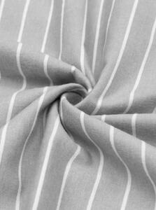 Sivé flanelové obliečky na jednolôžko Westwing Collection Noelle, 135 x 200 cm