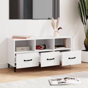 TV stolík biely 102x35x50 cm spracované drevo