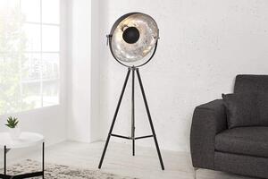 Čierno-strieborná stojanová lampa Big Studio 160 cm »