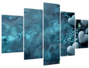 Obraz - Kamene tvaru srdca (150x105 cm)