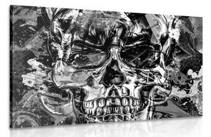 Obraz umelecká lebka v čiernobielom prevedení Varianta: 90x60