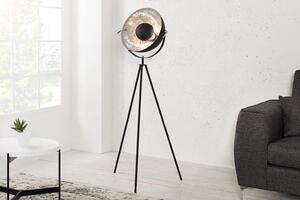 Čierno-strieborná stojanová lampa Big Studio 140 cm »