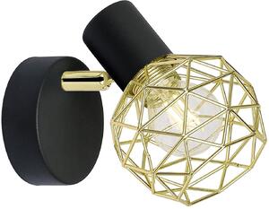 Candellux Acrobat nástenná lampa 1x40 W čierna-zlatá 91-66329