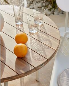 Záhradný jedálenský stôl s doskou z akáciového dreva Kave Home Cailin, ø 90 cm