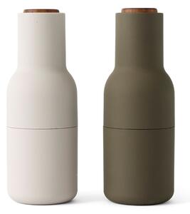 Mlynček na soľ a korenie Bottle Hunting Green/Beige Walnut - set 2 ks