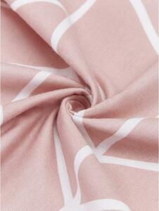 Ružové flanelové obliečky na jednolôžko Westwing Collection Yule, 135 x 200 cm