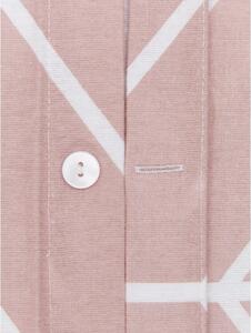 Ružové flanelové obliečky na jednolôžko Westwing Collection Yule, 135 x 200 cm