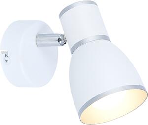 Candellux Fido nástenná lampa 1x40 W biela-chrómová 91-63366