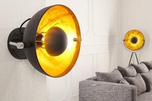 Čierno-zlatá nástenná lampa Studio »