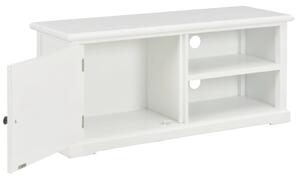 TV stolík biely 90x30x40 cm drevený