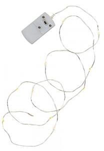 Svietiaci LED drôtik Silver String Dew Drop 1,1 m