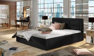 Čalúnená manželská posteľ s roštom Rovigo 160 - čierna