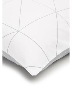 Bielo-sivé obliečky na dvojlôžko z ranforce bavlny by46 Marla, 200 x 200 cm