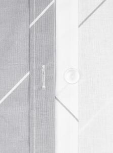 Bielo-sivé obliečky na dvojlôžko z ranforce bavlny by46 Marla, 200 x 200 cm