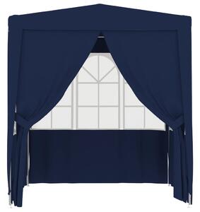 Profesionálny párty stan+bočné steny 2,5x2,5 m, modrý 90 g/m²