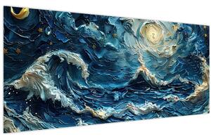 Obraz - Maľba oblohy a mora (120x50 cm)
