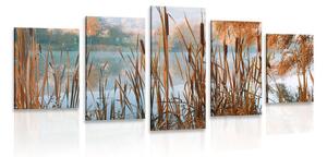 5-dielny obraz rieka uprostred jesennej prírody Varianta: 100x50