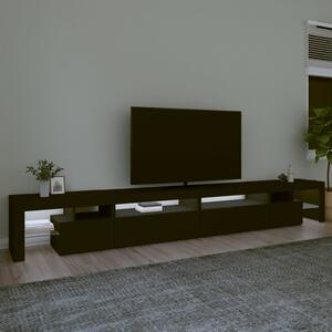 TV skrinka s LED svetlami čierna 290x36,5x40 cm