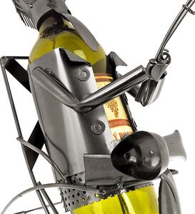 Darček pre rybára Kovový model (Kovový stojan na víno - darček pre muža rybára)
