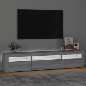 TV skrinka s LED svetlami sivá sonoma 195x35x40 cm
