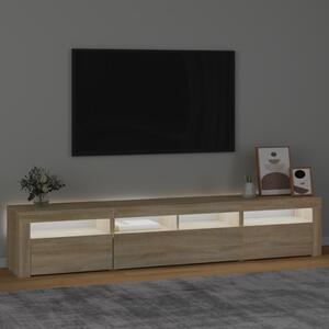 TV skrinka s LED svetlami dub sonoma 210 x 35 x 40 cm