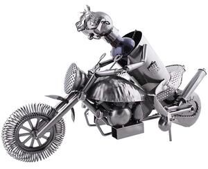 Stojan na víno Kovový model motorky 56cm (Praktický darček pre motorkára)