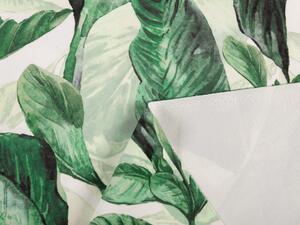 Biante Zamatový obdĺžnikový obrus Tamara TMR-028 Veľké zelené listy 50x100 cm