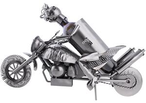 Stojan na víno Kovový model motorky 56cm (Praktický darček pre motorkára)