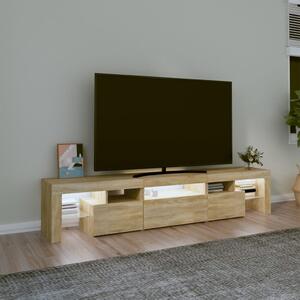 TV skrinka s LED svetlami dub sonoma 200 x 36,5 x 40 cm