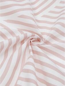 Ružovo-biele obliečky na jednolôžko z ranforce bavlny Westwing Collection Arcs, 155 x 220 cm