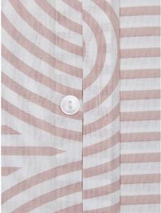 Ružovo-biele obliečky na jednolôžko z ranforce bavlny Westwing Collection Arcs, 155 x 220 cm