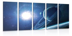 5-dielny obraz planéta vo vesmíre