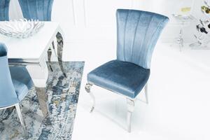 Modrosivá jedálenská stolička Modern Barock III »