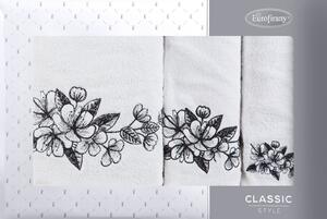 FROTÉ UTERÁK SOFIA SADA 1KS 30X50 CM, 1KS 50X90 CM, 1KS 70X140 CM BIELA