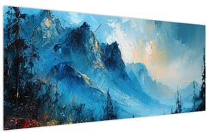 Obraz - Maľba hôr (120x50 cm)