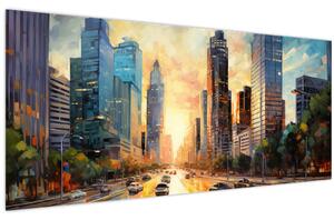 Obraz - Maľba mesta (120x50 cm)