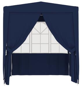 Profesionálny párty stan+bočné steny 2x2 m, modrý 90 g/m²