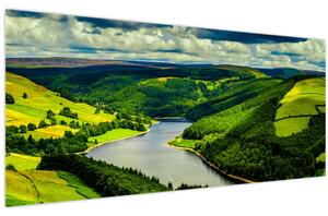 Obraz - Zelená krajina (120x50 cm)
