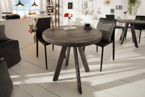 Sivý okrúhly jedálenský stôl Iron Craft 80 cm »