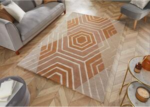 Béžový vlnený koberec Flair Rugs Harlow, 120 x 170 cm
